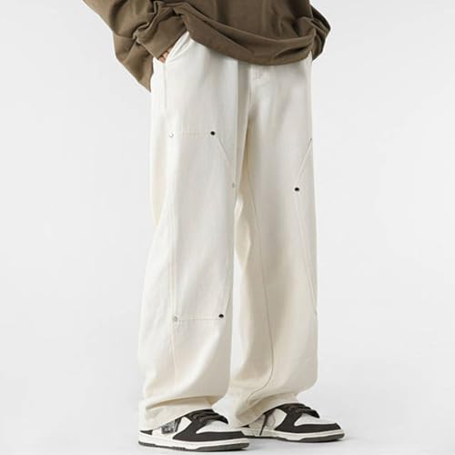 Sweatpants for Men Fashion Y2k Straight Leg Athletic Pant Teen Boy Loose High Street Open Bottom Sweatpant Lounge Pant3