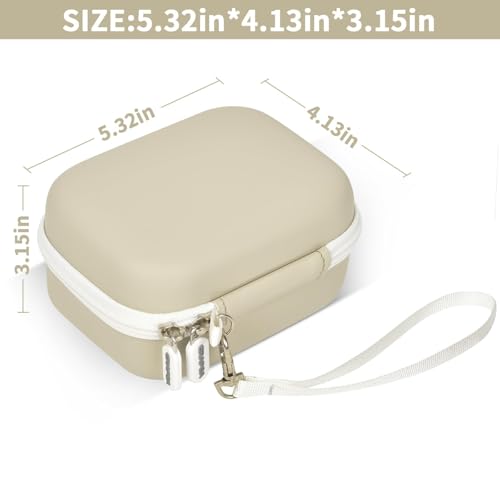 Image of Sticker Printer Case for XenGro AHM2 / for Anycash /for ETIKEZ PM290C / for Nelko PM230 / for Memoking T02 Mini Photo Printer. Holder for Label Maker, Thermal Paper, USB Cable, Box Only- Beige
