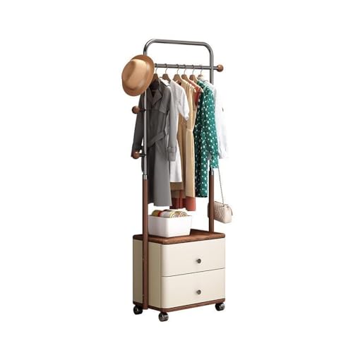 LICONG-2020 Perchero de pie Perchero for suelo, sala de estar, hogar, colgador de ropa, cajón, colgador de madera de fresno, armario de almacenamiento multifuncional Perchero de pie