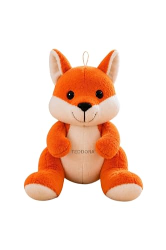 Image of Fox Soft Toy for Girls Boys Kids, Orange, Animal Stuffed Baby Teddy Gift Birthday, 20 cm
