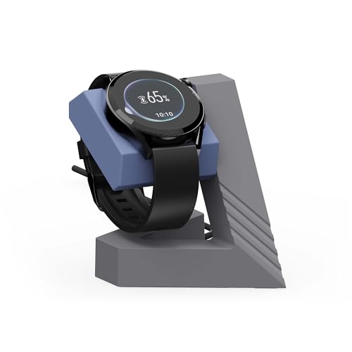 Sikai スタンド for HUAWEI GT5/GT5 Pro/GT4/GT3/GT3 Pro/GT2 Proに対応 高い安定性 三角形の安定構造 Watch4 Pro/4/3スマートウォッチ用充電スタンド 充電ケーブルを収納 滑り止め 簡単な組み立て (ブルー)