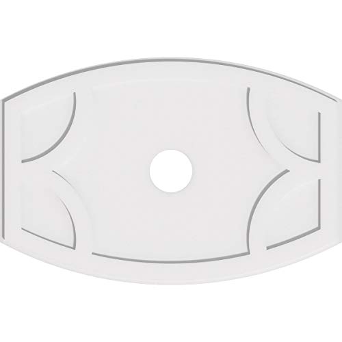 Image of Ekena Millwork CMP40X26KY-05000 Kailey Architectural Grade PVC Contemporary Urethane Ceiling Medallions 40 inchW x 26 5 /8 inchH x 5 inchID x 21 1 /2 inchC x 1 inchP