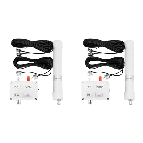 Reinscer 2 x antena activa 10 kHz a 30 MHz mini látigo Hf Lf Vlf VHF Sdr Rx con cable portátil