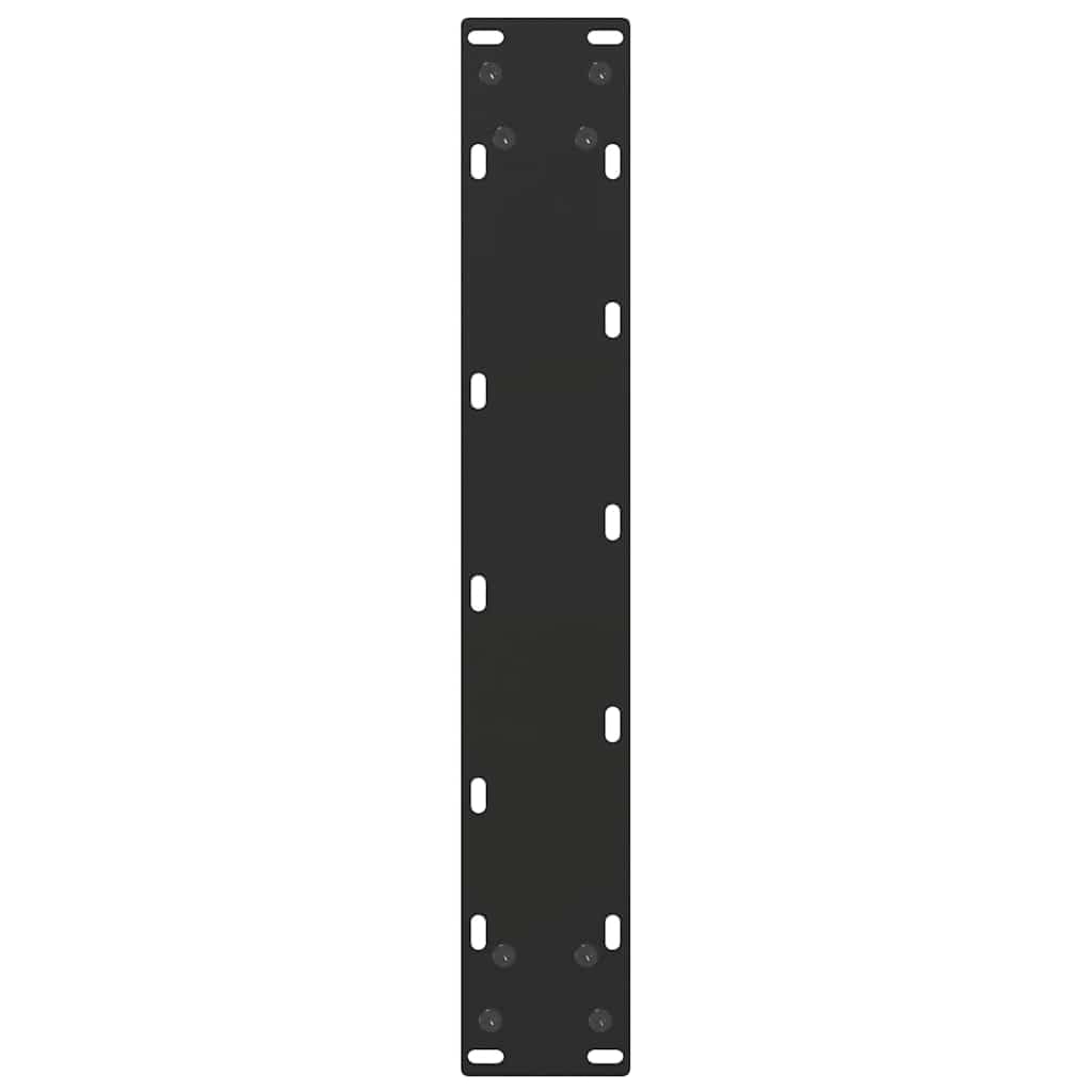 Patas de mesa de bar en forma de U, 2 unidades, color negro, 50 x (100 – 101) cm, de acero, robusto, para mesas altas y barras, moderno marco de bricolaje con patas niveladoras y tornillos