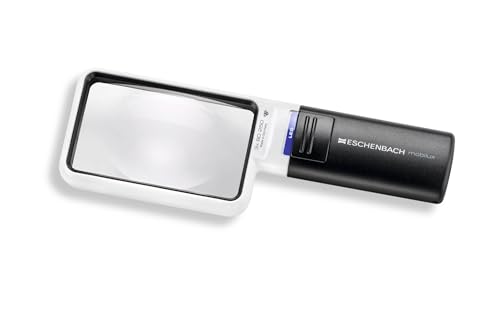 ESCHENBACH Lupa optyczna lupa ręczna z oświetleniem LED mobiluxLED Powiększenie: 3x rozmiar soczewki: 90 x 54 mm