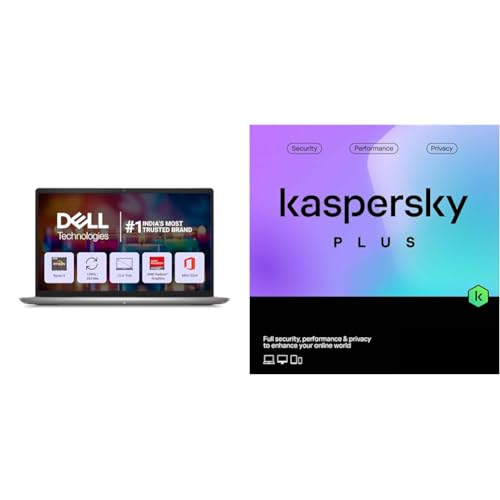 Image of Dell Inspiron 3535, AMD Ryzen 5-7530U, 16GB RAM, 512GB SSD, FHD WVA IPS 15.6 inch /39.62 cm, Windows 11, MSO'24, Platinum Silver + Kaspersky Plus 1 Device 1 Year (Physical Pack)