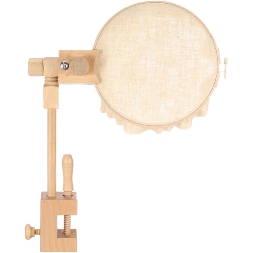 Soporte de madera para bastidor de bordado ajustable y giratorio para costura 2