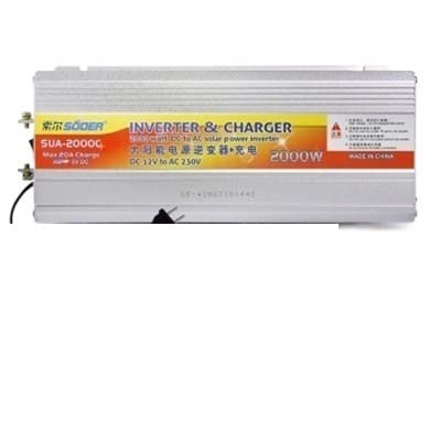Onduleur hybride 12v 220v 2000W pour énergie solaire et voiture