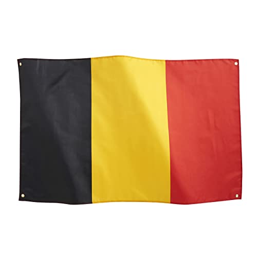 Runesol Belgium National Flag 3x5, 91x152cm, Vlag van België 4 Grommets, Brass Eyelet in Every Corner, Belgians Banner