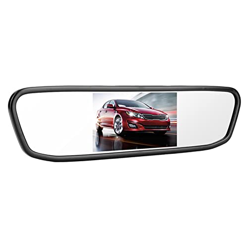 Specchietto Retrovisore Per Auto 4.3 Pollici, HD Impermeabile, Con 8 LED E Telecamera Di Retromarcia, Per Sicurezza E Visibilità Migliorata
