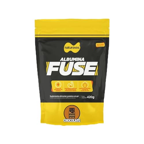 Albumina Fuse Proteína Do Ovo Sem Glúten E Lactose Sabor Chocolate 420g Naturovos