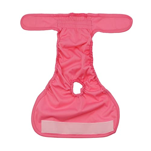 Image of Washable Female Dog Diapers Reusable Doggie Diapers Sanitary Wraps (Pink Rose, XS(8.7''-11''))