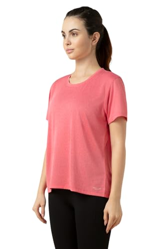 Image of Van Heusen Women's Polyester Relaxed Fit Pro Active Anti Bacterial Sports T Shirt - Relax Fit, Round Neck, Short Sleeve