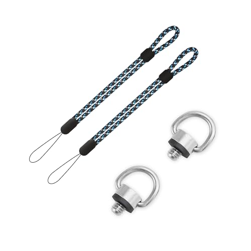 JUNART 1/4 inch Camera Mounting Screws, D-shaped Screws Plus Wrist Straps, Stainless Steel Tripod Quick-release Screws