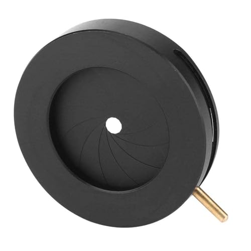 Walfront Microscope Adapter, SK23, Black Metal Diaphragm with Adjustable Aperture (1.5-23mm), Laboratory Microscope Accessory