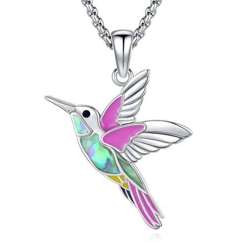 Colibri pendentif d'amour en argent, le symbole d'un lien éternel avec votre maman