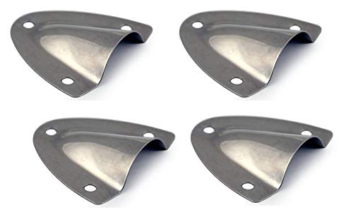 wellenshop 4 Stück Lüftungsblech keilförmig 41 x 44 x 12 mm Edelstahl Kabel Durchfühung
