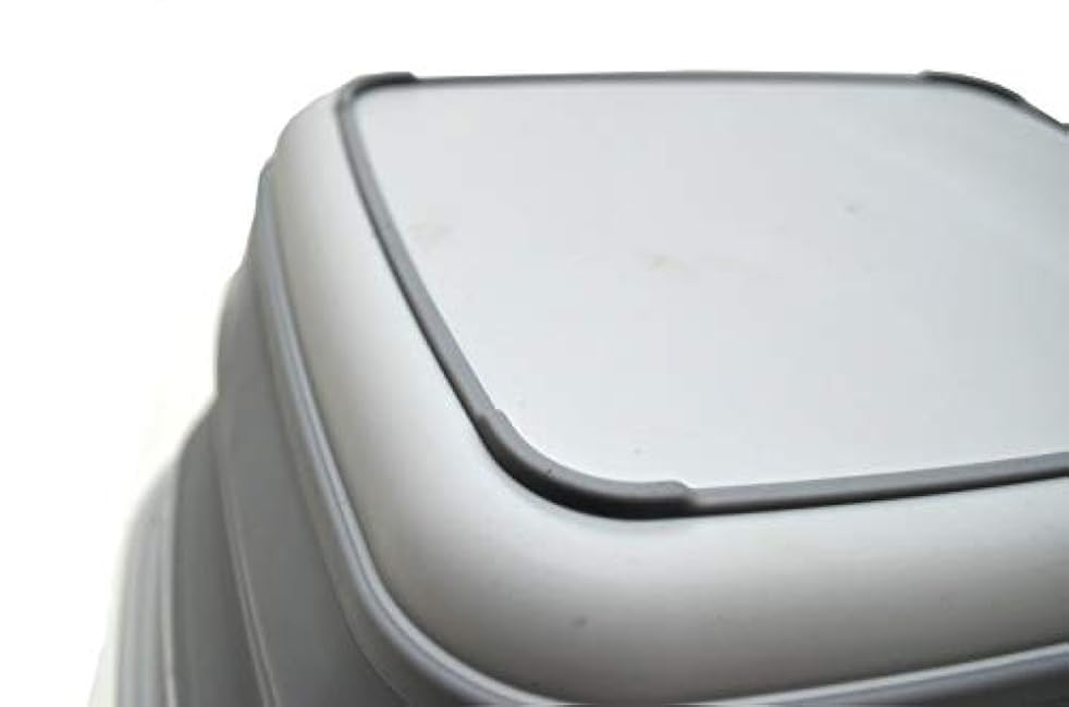 SAMMART 7.7L (2 Gallon) Collapsible Tub - Foldable Dish Tub - Portable Washing Basin - Space Saving Plastic Washtub (Grey, S)