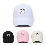 Baseball Cap, K Pop Fashion Hip Hop Stylish Trucker Hat for Men & Women, XO Embroidered Adjustable Streetwear Cap (White,One Size)
