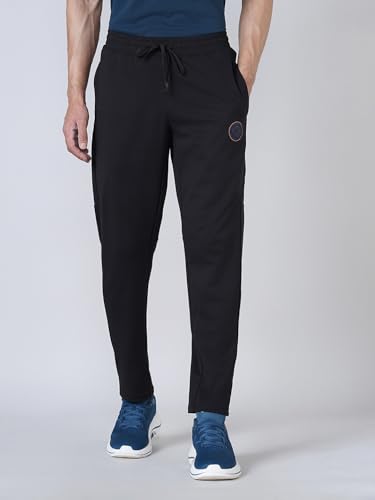 Image of TECHNOSPORT Men Cricket Fan Slim Fit Trackpants Polyester Mid Rise Drawstring Track Pant for Men IPL Match Day Gym Workout Joggers Casual Stretch Sports Training