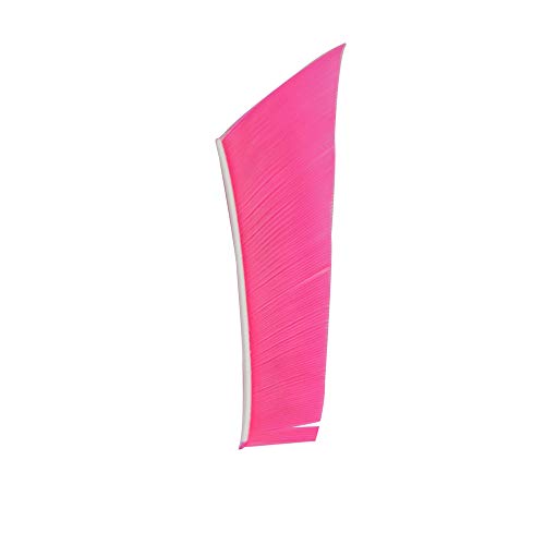 50 Pack 3 Inch Archery Turkey Feather Fletching Hunting Arrow Fletches Left Wing Arrow Feathers Vanes DIY Archery (Pink)