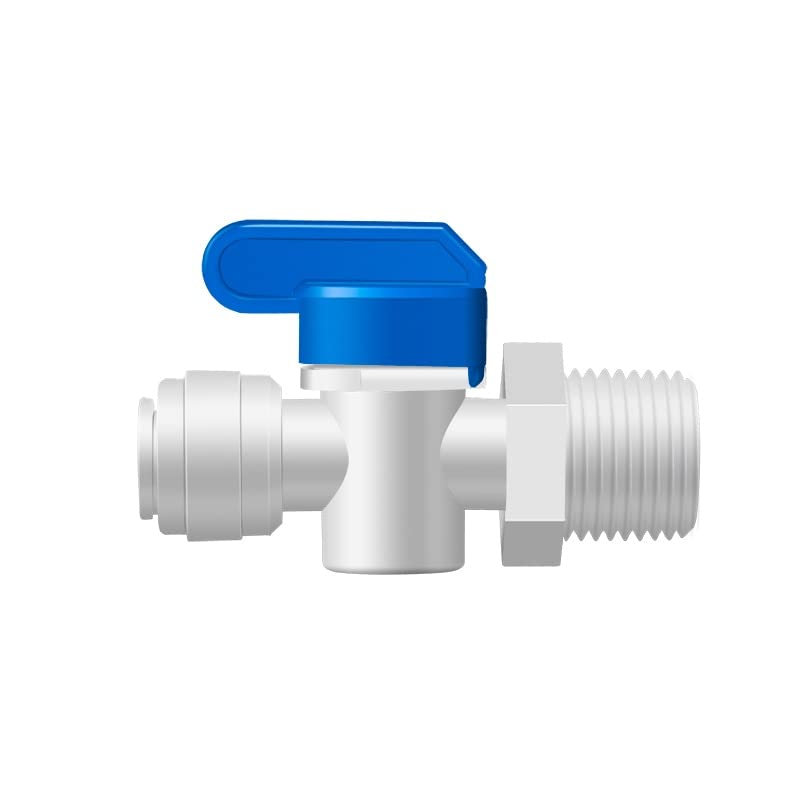 50 unids/Lote 1/2"Rosca Macho-válvula de Bola de 3/8" retrolavado controlado 9,5mm RO Montaje PE tubería Conector rápido Piezas de Filtro de Agua