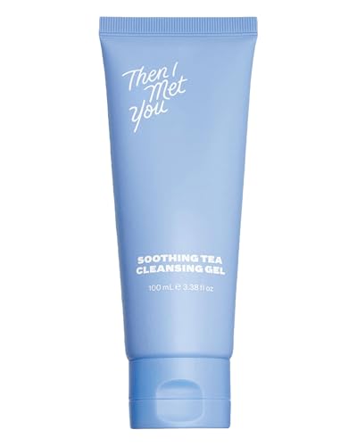 Then I Met You Soothing Tea Cleansing Gel, Vegan-Cruelty-Free Korean Skincare Cleanser with Fermented Rice, Centella, Hydrating Licorice, Glycerin, Exfoliator for Clear Skin Makeup Removal, 3.38 oz