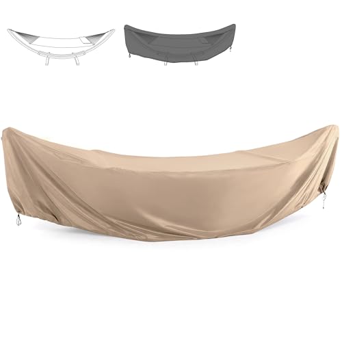 Image of SUNCREAT Hammock Cover, Water-Resistant Polyester Hammock Stand Cover for 14ft Arc Stand, Brown
