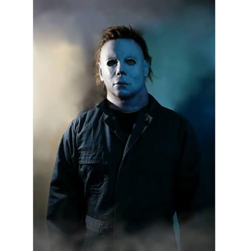 Ntswzys CFH-052-MICHAEL MYERS MASK-WHITE Halloween Michael Myers Mask 2024 Horror Latex Full Head Mask Scary Adult Cosplay Costume thumb #4