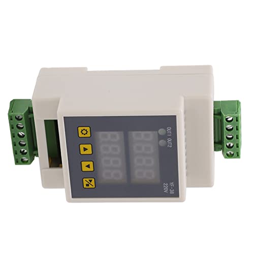 Módulo de relé temporizador de 2 canais com tela LCD Módulo de atraso ABS Branco DC 7-27V AC 220V