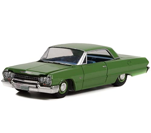 1963 Chevy Impala Verde con Interior Azul Modelo 1/64