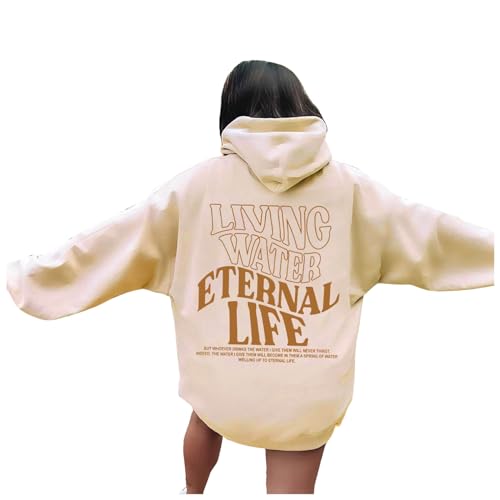 Sweat à capuche pour femme beige vêtements essentiels mode amusante