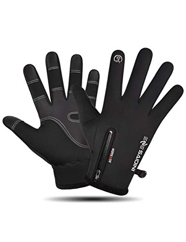 SILANER -20? Winter Gloves Touchscreen Motorcycle Gloves with Polar fleece Thermal Gloves for Icetoners Skiing Driving Climbing (Black)