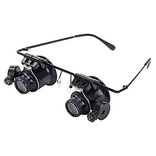Bijoux identification magnifyiglass HJMMWT loupe binoculaire 20x lumières réparation microglasses