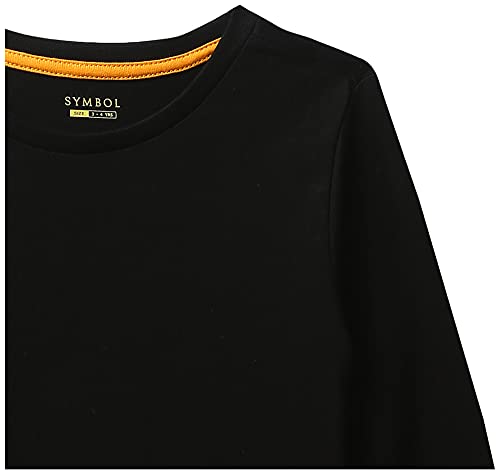 Image of Amazon Brand - Symbol Boy's Regular T-Shirt (PAG 507 Black & Navy 5-6 Years)