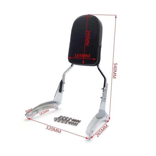Coussin de dossier moto Shadow Aero 1100 passager PU Flame
