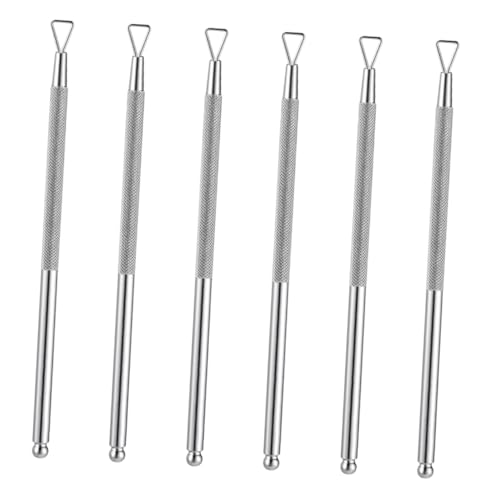 BESTYASH 6Pcs Nail Gel Remover Kit with Stainless Steel Cuticle Pusher Tool Nail Polish Scraper for Effortless Polish Removal and Cuticle Care for All Skin Types