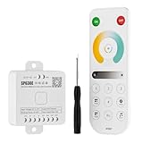 BTF-LIGHTING SP630E Bluetooth Controllers 4 Zones 2.4GHz RF RB2 Remote Kit Support FCOB COB SMD PWM or SPI CCT Dual White Tunable Color Temperature LED Strip WS2811 IC etc DC5V DC12V DC24V