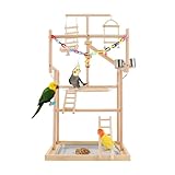 Travail adapté aux besoins de l'animal : l'aire de jeu pour perroquet à 4 étages avec échelles d'escalade et barres favorise un mouvement naturel. Il soutient ainsi la forme physique et l'utilisation mentale de vos oiseaux - Idéal pour les perroquets et perruches actifs.
