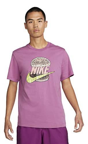 T-shirt graphique bordeaux clair Nike XL : vêtement sport décontracté