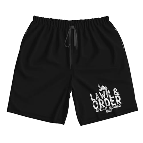 Lawn Order Special Mowing Unit Men's Casual Board Shorts - Swim Trunks Fit Hawaii Beach Short Bathing Suits, 7