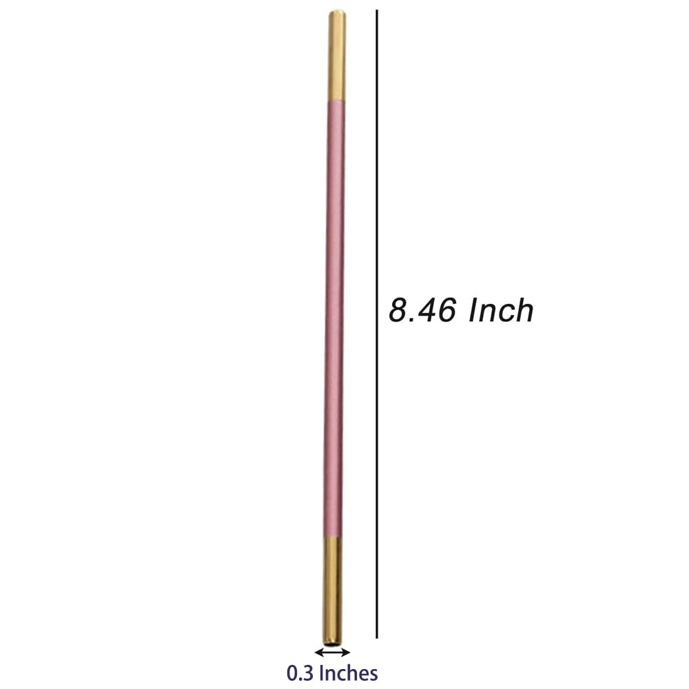 Stainless Steel Reusable Metal Straws,Extra Long Reusable Metal Straws,Metal Drinking Straws,Straight,Pink,5 Pieces.