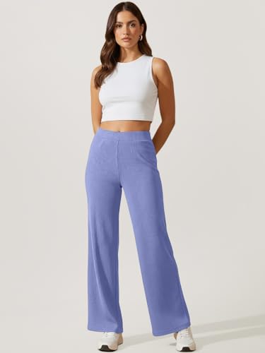 Image of Pinkmint Women's Poly Lycra Trouser, High Waist Flared Korean Trousers, Trendy Casual Wear for Daily & Travel Use (Available in Plus Size)