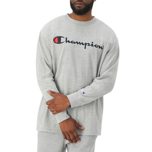 Image of Champion Men's Long Sleeve T-shirt, Classic T-shirt for Men (Reg. Or Big & Tall)