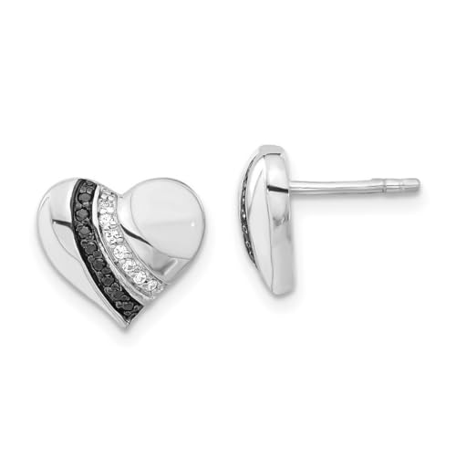 Pendientes de plata de ley 925 con esmalte y circonita cúbica de imitación de diamante de imitación, 12 x 13 mm de ancho, joyería para mujer