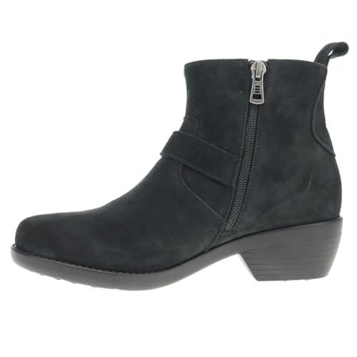 Propet Women Memphis Zippered Casual Boots Ankle Low Heel 1-2" - Brown, Black Suede, 8 by Propét - Image 3