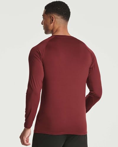 Image of Real Essentials 4 Pack: Men's Compression Long-Sleeve T-Shirt Athletic Cold Weather Baselayer (Available in Big & Tall)