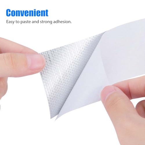 Image of Xinhan (Gold,Silver,Black) Aluminum Foil Heat Shielding Tape High Temperature Heat Reflective Adhesive Backed Tape Compatible with Car Intake Pipe Engine Bay Hoses Wires Etc (Black, 2in x 15ft)