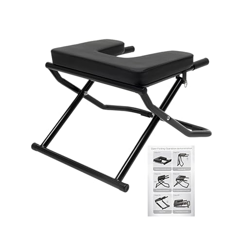 YUYANSHOP Foldable Yoga Headstand Bench, 330.7 LBS Capacity Multi-Functional Yoga Inversion Chair Feet Up Trainer Headstand Stool for Home Workout&Fitness&Gym