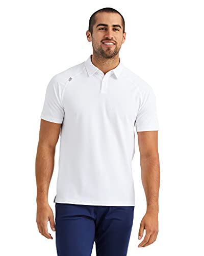 Rhone Delta Pique Mens Polo, Golf Shirts for Men, Anti Odor, Moisture Wicking Lightweight Polo Shirts